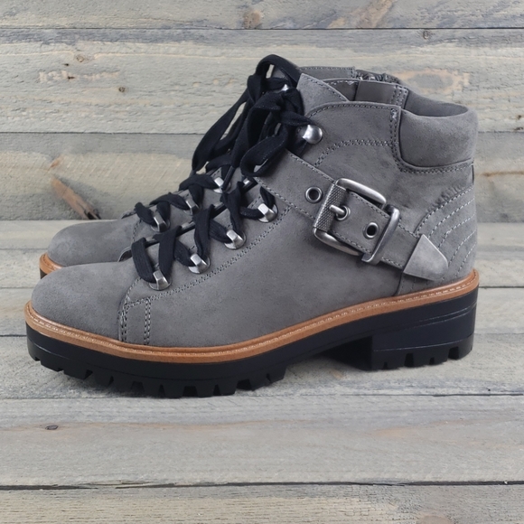 Indigo rd. IrBIS Ankle Boots Gray Lace up/zipper - Picture 2 of 7